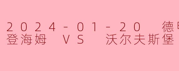 2024-01-20 德甲联赛 海登海姆 VS 沃尔夫斯堡